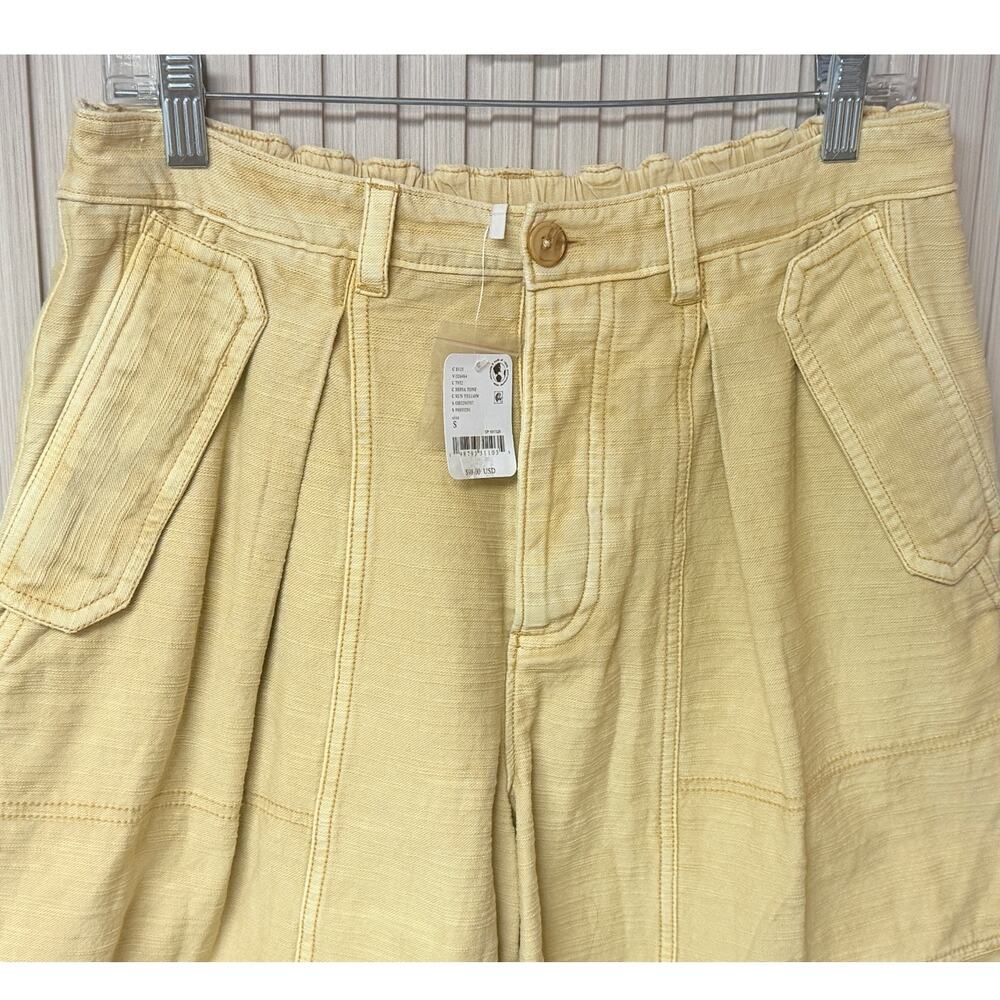 Free People Women’s Chino Shorts Sun Yellow Size S - Picture 3 of 11